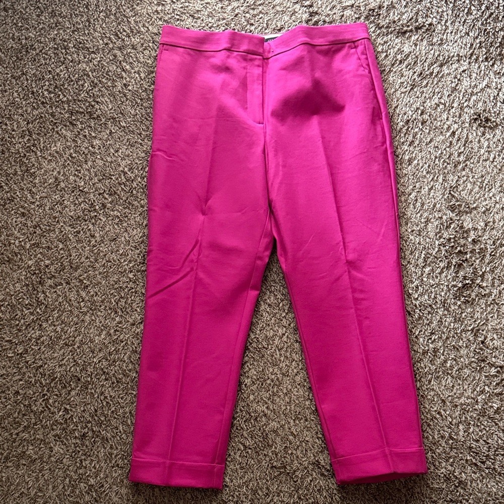 Ann Taylor Fuchsia Cropped Pants